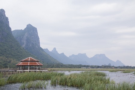 莲花湖约达国家公园，泰国在木桥