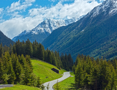 silvretta 阿尔卑斯山夏季视图中奥地利