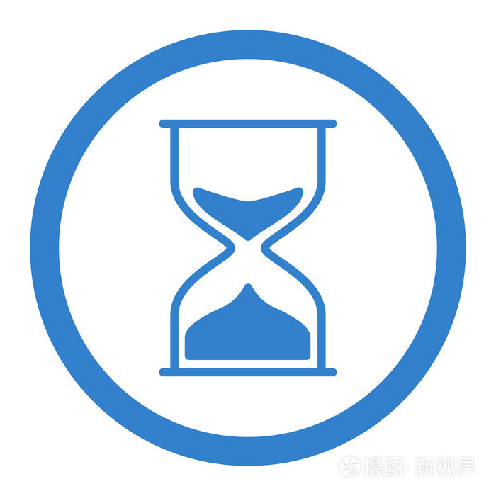 沙漏带圆圈的矢量图标