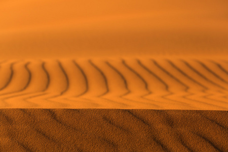 摩洛哥的沙漠景观。沙丘背景