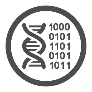 Dna 代码圆形的矢量图标