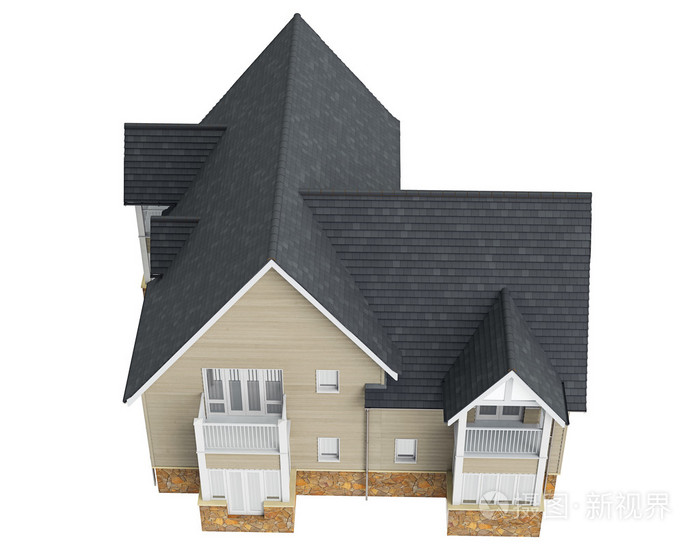 高顶顶视图的房子