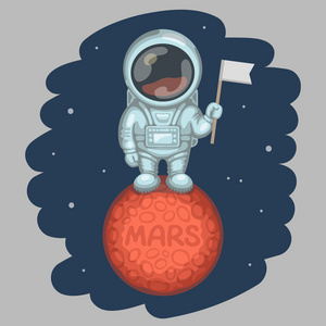 宇航员在火星上图片-宇航员在火星上素材-宇航员在火星上插画-摄图新