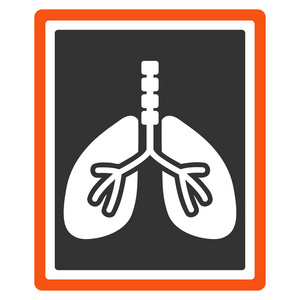 肺部 x 光照片图标