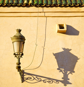 路灯在摩洛哥非洲老灯笼户外和德