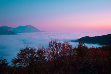 黑山山区的风景