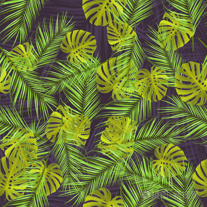 热带花卉图案,在夏威夷风格