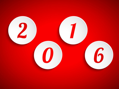 快乐新的一年到 2016 年，矢量设计元素