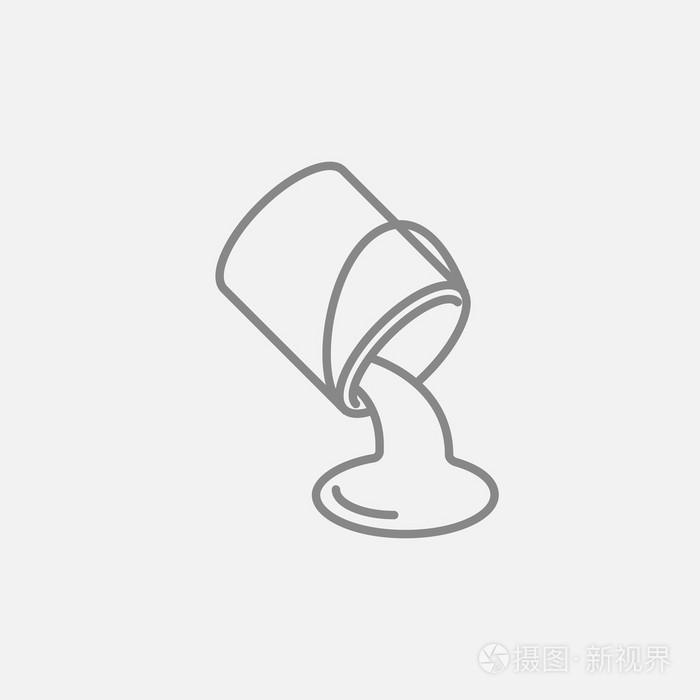 油漆桶线图标从浇注插画-正版商用图片1krygb-摄图新视界