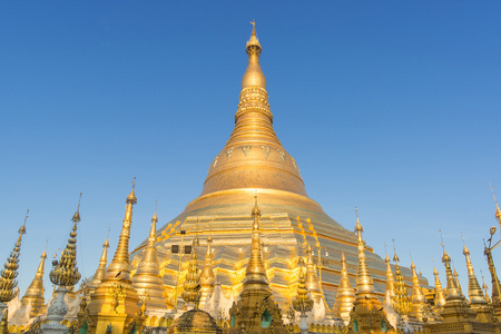 缅甸仰光的大金塔视图