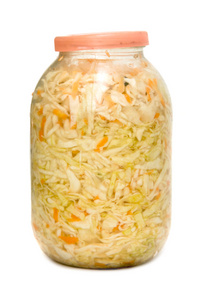 玻璃罐配蘑菇和白菜