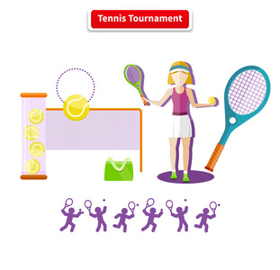 网球锦标赛概念