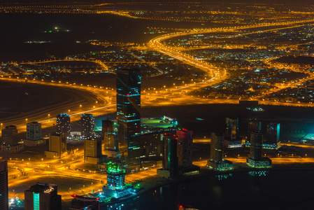 迪拜市中心的夜晚