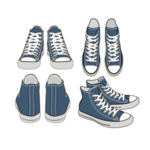 卡通运动鞋图片-卡通运动鞋素材-卡通运动鞋插画-摄图新视界