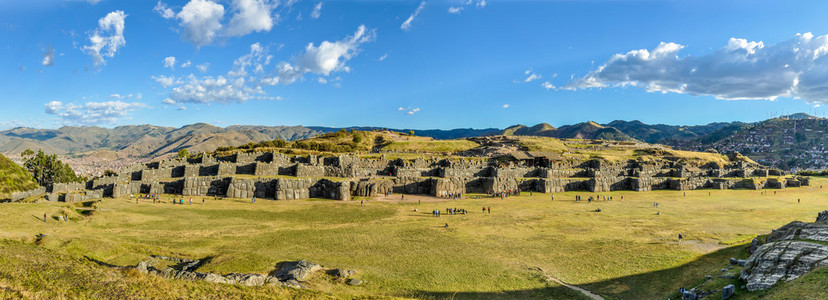 Saqsaywaman 在秘鲁库斯科举行的堡垒的废墟的视图