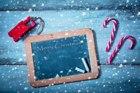 圣诞节背景与雪橇和棍子图片