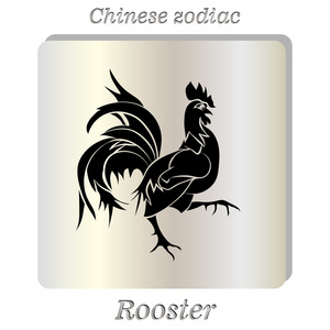 农场动物母鸡公鸡中国剪影程式化红公鸡公鸡剪影集模式与农场公鸡剪影