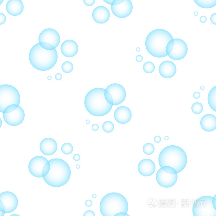 矢量图的无缝背景的水中的气泡