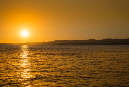 在夕阳的金色海岸图片