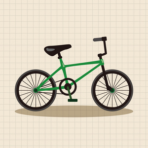 自行车卡通设计元素矢量