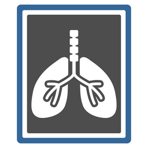 肺部 x 光照片图标