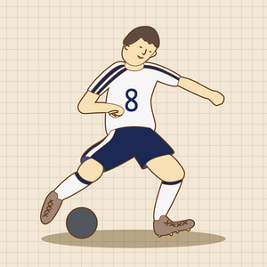 体育足球球员主题元素矢量 eps 图标元素