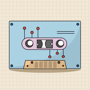 录音带的主题元素矢量 eps