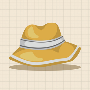 旅行装备帽子主题元素图标元素