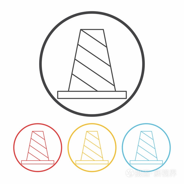 路障线图标矢量图插画-正版商用图片1kt3n8-摄图新视界