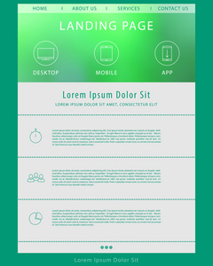着陆页的概念 网站设计模板 矢量图