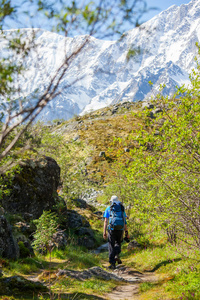 附近的 Belukha 山，最高在西伯利亚的徒步旅行者