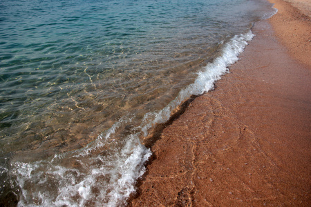 波浪和岸海