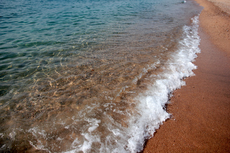 波浪和岸海