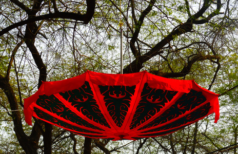 苏拉工艺公平树艺术装置的伞图片
