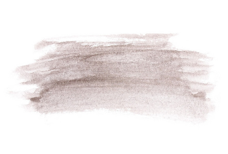 照片黑色水彩手绘孤立在白色的背景下，垃圾纸张纹理的画笔描边