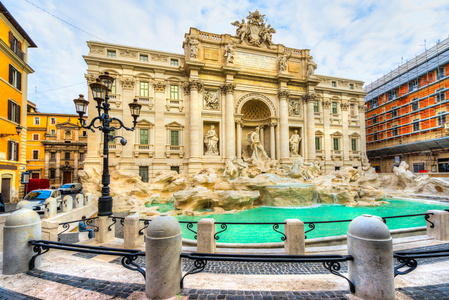 罗马，特雷维喷泉。意大利