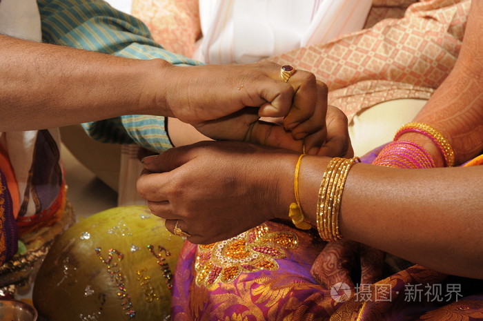 印度人在祈祷的手