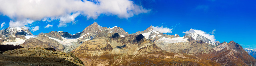 在瑞士阿尔卑斯山风景