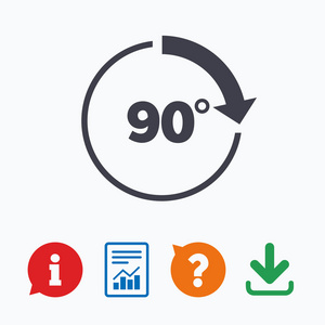 角度 90 度标志图标.几何数学符号照片