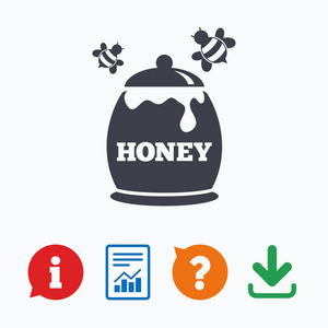 蜂蜜在锅标志图标