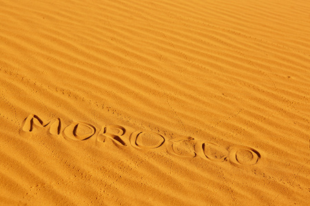 在沙滩上写的字摩洛哥