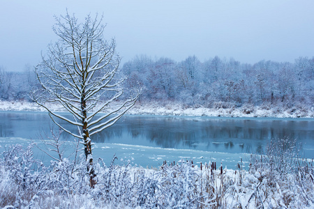 冬季景观与河