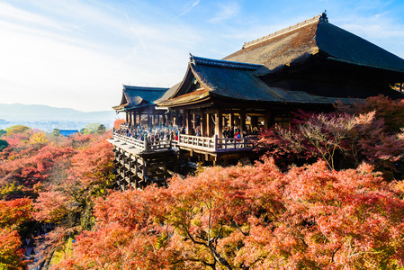 清水寺在秋天的季节