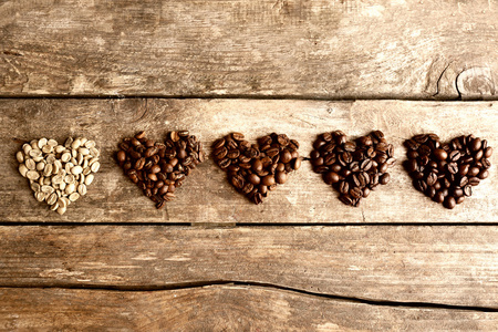 咖啡豆的集合