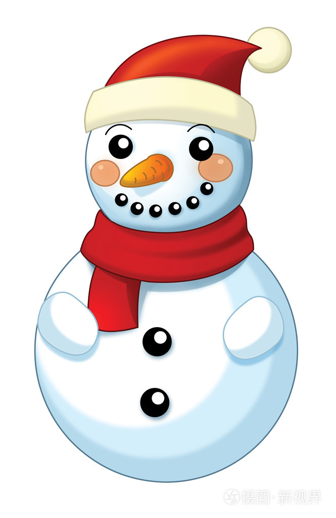 卡通雪人分离