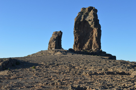 罗克 Nublo。natulal 岩石风景的大加那利岛