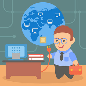 全球环境监测商人计算机互联网地球办公室 web 通信照片