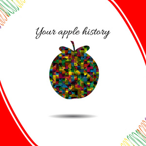 苹果的历史。矢量图
