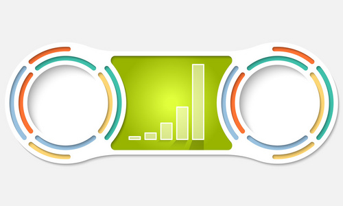 两个圆形连接的框为您的文本和图形