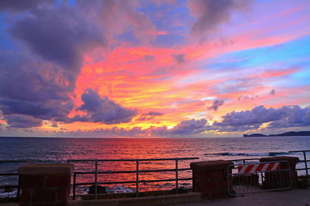 晚霞海图片-晚霞海素材-晚霞海插画-摄图新视界